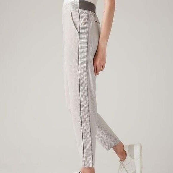 Athleta Brooklyn Pants in City Stripe size 10p - Picture 3 of 10